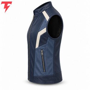 Nouveau Gilet de Motard Personnalisable pour Homme 100% Cuir, Haute Qualité, Imperméable, Coupe-Vent, Respirant, Décontracté, Col en V - Product Image 3