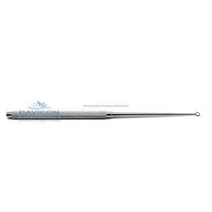 Curette pour oreilles de cheval # 2 Rétracteurs manuels à angle aiguisé, diamètre extérieur 3,6 mm, 5-7/8 pouces (15 cm), en acier inoxydable, Davicon Enterprises DE-12381 CE ISO - Product Image 1