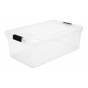 Contenedor de Residuos Químicos Transparente de PP para Laboratorio, con Ruedas, Tapa Hermética, Forma Rectangular, Apilable y Portátil - Product Image 3