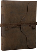 Carnet de voyage A5 vintage fait main en cuir ligné/déliné NEW ERA – Cadeau pour homme et femme – Couverture rigide avec reliure cousue