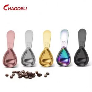 Chaodeli 430 Stainless Steel <b>Spoons</b> Extra Thick Handle Coffee Scoops Set 1T +2T Short Handle Tablespoon <b>Measuring</b> <b>Spoons</b> - Product Image 6