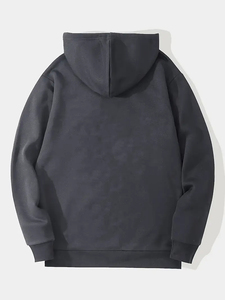 Sweat à capuche décontracté pour homme - Coupe ample, 100% coton, doublure unie, imprimé numérique, logo frontal, ODM - Product Image 2