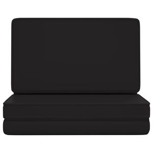 Sedia da Terra Pieghevole in Ecopelle Nera con Base in Metallo Regolabile e Imbottitura in Schiuma - Product Image 3