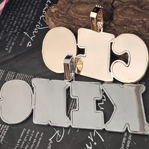 Colgante de Iniciales de Moissanita D VVS con Corte Brillante Completo, Joyería Personalizada con Letra, Plata de Ley 925, Engaste de Garra de Lujo para Fiesta - Product Image 4