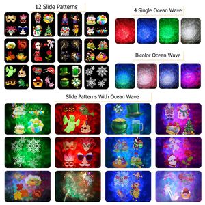 12 Patterns LED <b>Projector</b> <b>Lights</b> IP65 Waterproof Ocean Wave <b>Projector</b> <b>Light</b> Remote Control Timer for Christmas Halloween Parties - Product Image 2