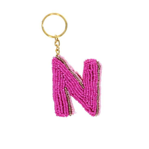 Oferta Caliente: Llaveros Clásicos Hechos a Mano Ecológicos con 1 Letra y Cuentas, Accesorios para el Cabello de Niñas, Alfabeto Bordado, para Bolsos, Graduación - Product Image 2