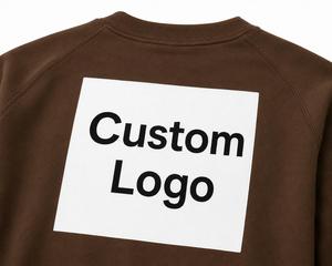 Sudadera de Felpa para Hombre con Logotipo Personalizado, Cuello Redondo, Manga Raglán, Color Sólido, Corte Holgado, Informal, Tejida, de Secado Rápido - Product Image 3