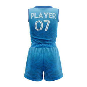 Ensemble short et maillot de basket personnalisé pour filles, imprimé par sublimation, respirant, anti-humidité, séchage rapide, grandes tailles, 100 % polyester - Product Image 3