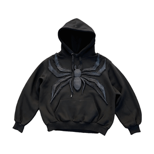 เสื้อฮู้ดดี้ทรงโอเวอร์ไซส์ สไตล์วินเทจ แต่งลายปักแบบแอพพลิเค่  สีบล็อก  ผ้าหนานุ่ม  แฟชั่นสตรีทแวร์ สำหรับผู้ชาย - Product Image 3