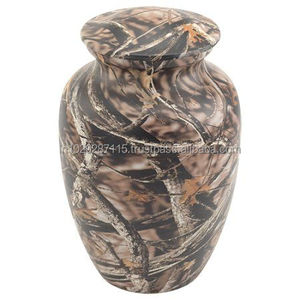 Elegante urna de aluminio para cenizas humanas de cremación para adultos adecuada para exhibición de servicio funerario en un hogar de memoria amorosa - Product Image 2