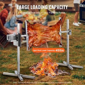 Kit Girarrosto Elettrico per Barbecue da 46 Pollici, Capacità 90 Libbre, Motore 42W, Supporto Regolabile in Altezza, Girarrosto Universale Automatico - Product Image 3