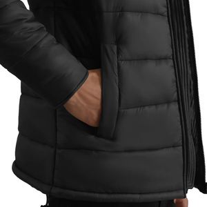Logo personnalisé OEM ODM Veste matelassée coupe-vent d'hiver pour hommes Veste matelassée solide Vestes matelassées à capuche pour hommes Meilleure qualité - Product Image 3