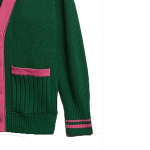 Customizable Breathable Knitted Logo <b>Cardigans</b> Ladies <b>Spring</b> Stripe Sweaters Front Back Button Sororities College Winter Wear - Product Image 5