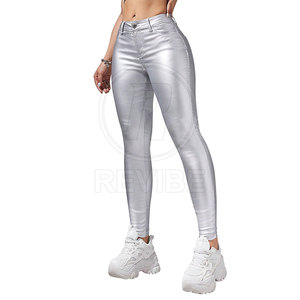 Premium Women <b>Leather</b> <b>Legging</b> Mid <b>Waist</b> Breathable Stretch Fit Soft Touch Casual Style for Daily Wear - Product Image 2