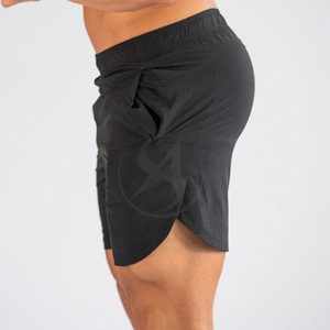 Pantalones Cortos Deportivos para Hombre al por Mayor de Alta Calidad con Diseño de Logotipo Personalizado, Pantalones Cortos de Algodón Negros Casuales Lisos, Pantalones Cortos Deportivos al por Mayor - Product Image 2