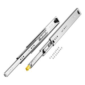 Guide per cassetti per impieghi gravosi da 16 pollici, 1 paio, con cuscinetti a sfera bloccabili, a 3 sezioni, estensione completa, montaggio laterale, capacità di carico 250 libbre - Product Image 1