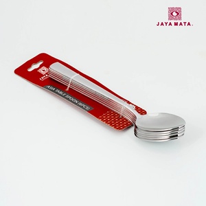 JM480 Juego de 6 Cucharas de Acero Inoxidable para Comida Asiática, Utensilios de Comedor de Metal Duradero para Restaurante, Hotel, Cafetería y Cocina Casera - Product Image 6