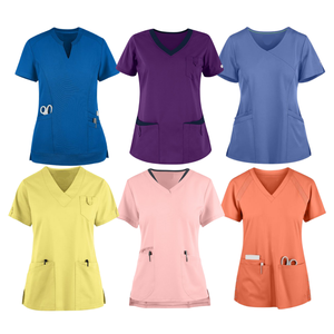 Meilleure vente gommages médicaux haut soins infirmiers mode uniforme hôpital vêtements grande taille personnaliser conception pour les femmes Saomai FMF usine - Product Image 1