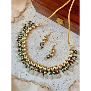 Conjunto de Joyería Fina con Perlas y Circonitas, Chapado en Oro de 18K, para Boda, Estilo Moderno - Product Image 1
