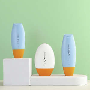 Flacon vide en PE de 40g/60g, pour fond de teint, crème solaire, crème isolante pour les mains de forme ovale, couleur et logo personnalisables - Product Image 5