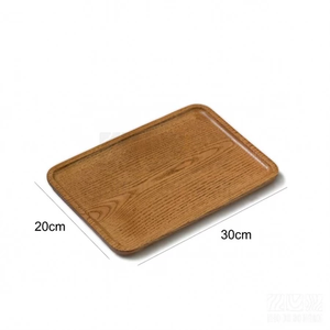 Plateau ovale en bois fait main, plateau en bois massif pour servir des aliments, du café, du thé, décoration rustique, service - Product Image 3