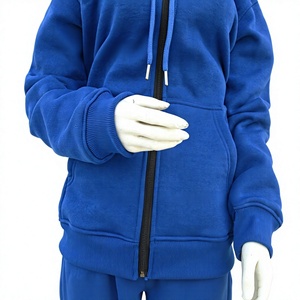 Royal Blue <b>Ladies</b> Oversized Sweat Set Top Bottom Heavyweight Fleece 100% Organic Cotton Quick Dry Breathable Custom Color - Product Image 1