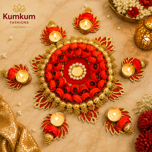 Hot Selling Indian Handmade Lotus Floral Rangoli Candle <b>Holder</b> Set Diwali Pooja Wedding Festival Favors Home Decoration Gifts - Product Image 3