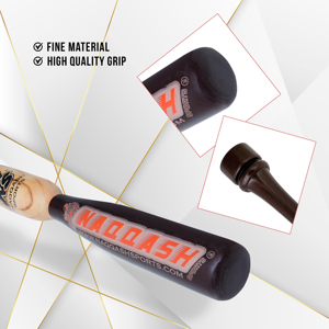Batte de baseball et de softball à deux mains, 28 pouces / 32 oz, marron, poids lourd, en bois d'érable, pour améliorer la force, par NAQQASH SPORTS - Product Image 3