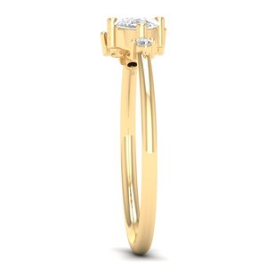 Bagues de fiançailles REYES personnalisées en or massif 14 carats avec moissanite taille poire de 0,59 carat pour femmes, cadeau d'anniversaire parfait, bijoux raffinés - Product Image 3