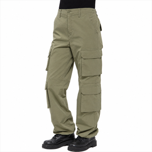 Men's Custom Design Canvas <b>Cargo</b> <b>Pants</b> <b>Elastic</b> <b>Waist</b> Multiple Pockets Casual Straight Fit Breathable Midweight Autumn Wear <b>Cargo</b> - Product Image 1