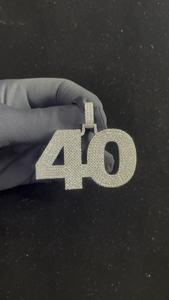 Pendentif en argent 925 avec lettres/chiffres/noms/logos personnalisés, style Hip-Hop, serti de moissanite VVS glacée, certifié luxe, pour rappeurs - Product Image 6