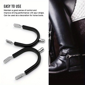 Espuelas de equitación de acero inoxidable de primera calidad con correas ajustables, duraderas, antirust, equipo ecuestre occidental para hombres y mujeres - Product Image 4