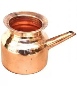 Pot chauffant en cuivre pur kung-a Sagar Lota Karwa Lota Karwa, Pot d'arrosage pour Pooja aten hiran, à usage religieux - Product Image 1