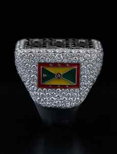 Anillo de Hombre Personalizado en Plata de Ley 925 de Dos Tonos, Estilo Hiphop, con Diamantes de Moissanita, Regalo - Product Image 5