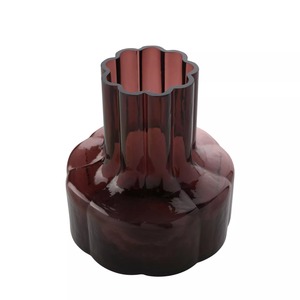 Elegante Florero Grande de Vidrio Borgoña, Moderno y Estiloso Centro de Mesa para Sala de Estar y Comedor - Product Image 6