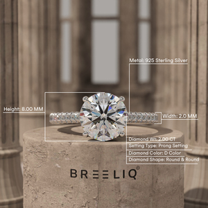 2CT Round Diamond Engagement Ring 14K Solid Gold Pave Band Solitaire Ring Hidden Halo <b>Bridal</b> Ring OEM ODM Custom Jewelry - Product Image 2