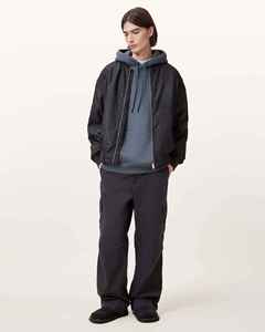 Sweat-shirt à capuche oversize pour homme, couleur unie, en molleton de coton respirant, tricoté, coupe classique, avec poches, idéal pour l'automne - Product Image 2
