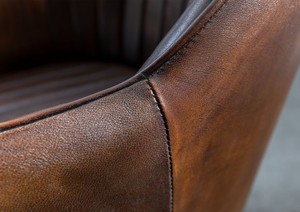 Wholesale Metal <b>Chair</b> with <b>Leather</b> Seat with Elegant Contemporary Design Upholstered in Genuine <b>Leather</b> - Product Image 6
