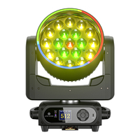 SHEHDS 19x15W RGBL Luz de Escenario Móvil con Zoom DMX512 para DJ