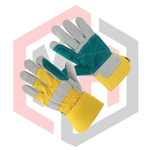 Guantes de Trabajo Reforzados, Resistentes a Desgarros, Transpirables, Antiestáticos, Sin Silicona, Sin Polvo, Resistentes al Fuego, Anticorte, de Cuero, 26 cm - Product Image 4