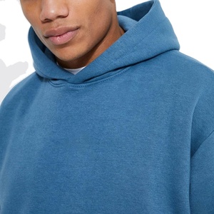 Sudadera con capucha de gran tamaño recortada lavada con ácido de peso pesado, jersey liso de alta calidad, sudaderas holgadas de algodón con hombros caídos para hombres 2026 - Product Image 2