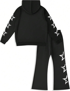 2026 High Quality Printed Hoodie and <b>Pants</b> Tracksuit Trendy Casual Streetwear Two Piece Outfit Set - Product Image 6