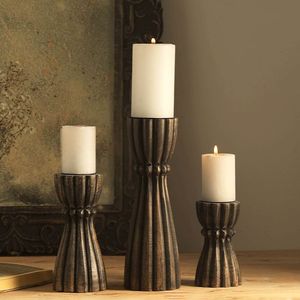 Porte-bougie en bois sophistiqué, parfait pour les décorations, les mariages, les célébrations et les maisons de luxe. - Product Image 2
