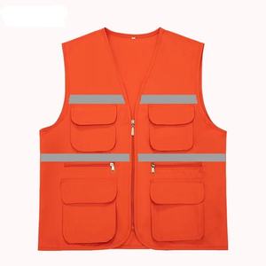 Chaleco de Seguridad Azul de Alta Visibilidad con Franjas Reflectantes y Múltiples Bolsillos, Ropa de Trabajo Unisex, Material de Poliéster, Servicio OEM - Product Image 3