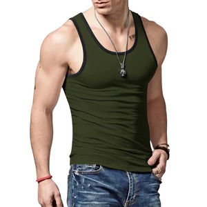 Débardeurs personnalisables pour hommes, 100 % coton, col rond uni, débardeur décontracté pour hommes, fournisseur de - Product Image 2