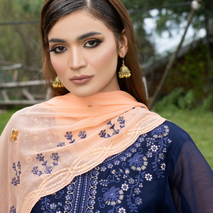 Ensemble shalwar kameez 2 pièces pour femmes grandes tailles, dernier design, logo personnalisé, robes de mariage, imprimé floral, broderie en dentelle - Product Image 3