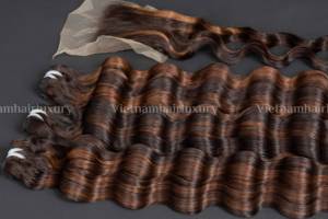 Extensiones de Cabello Virgen Vietnamita 100% Remy sin Procesar, Súper Doble Trama, Mechones Dobles Cosidos a Máquina, Venta al por Mayor desde Vietnam - Product Image 3