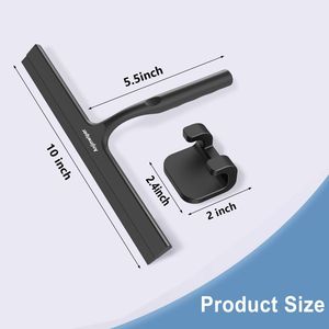 ที่ปาดน้ำซิลิโคนสำหรับใช้ในบ้าน พร้อมตะขอแบบมีกาว สำหรับหน้าต่างห้องน้ำ ประตูกระจก ใช้ได้ทั้งในบ้านและสำนักงาน - Product Image 2