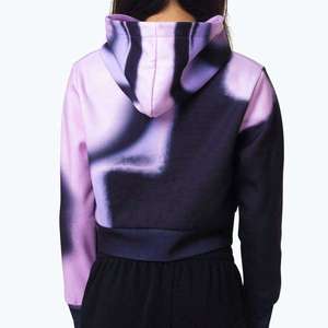 Sudadera con Capucha Corta para Mujer con Estampado Tie Dye, Sudadera con Capucha Corta con Estampado por Sublimación Personalizado, Ropa Deportiva Informal para Mujer - Product Image 5