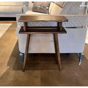 Mesa auxiliar moderna escandinava de dos niveles de Arion Mid Century, muebles decorativos para sala de estar y dormitorio - Product Image 3